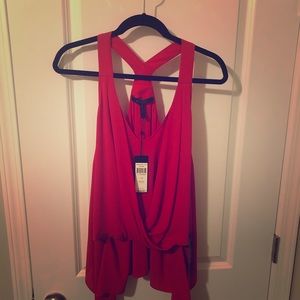 BCBG Solange Top in Red